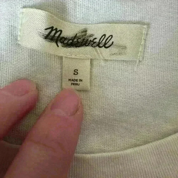 Madewell Side-Cinch Muscle Tee in Lighthouse Size Small - Picture 5 of 8